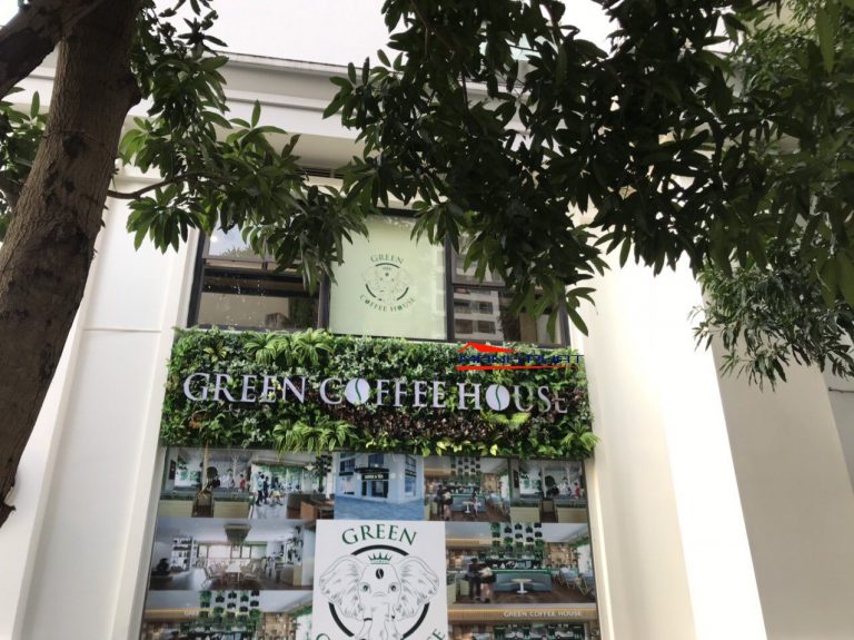 Tường cây giả green coffee house Time City Mạnh Phát
